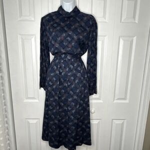 EUC Vintage Pendleton Country Sophisticates 2 Piece Fox Hunt Midi Skirt & Top 12